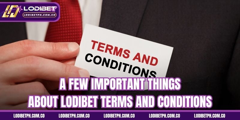 A few important things about Lodibet terms and conditions