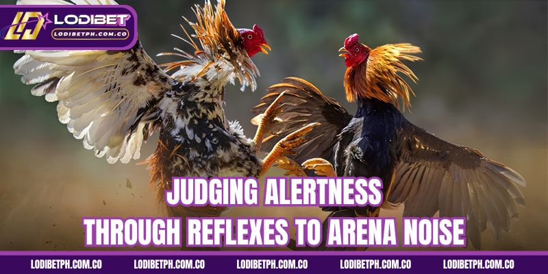 Judging alertness through reflexes to arena noise