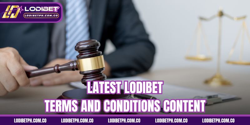 Latest Lodibet terms and conditions content