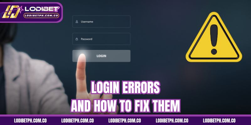 Login errors and how to fix them